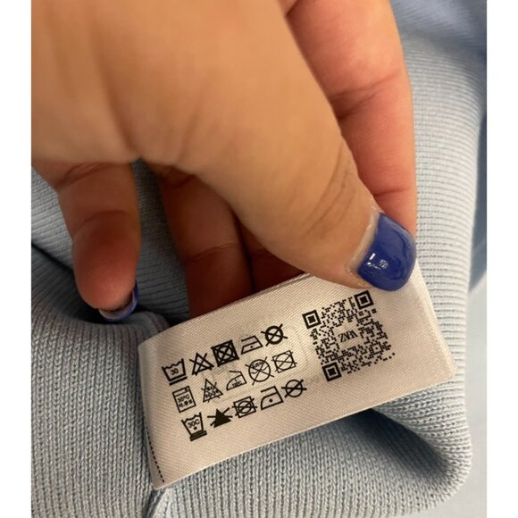 Zara Womens Blazer Jacket Size M Blue Trim Knit Sweater cardigan 4192/051 NWT - Picture 14 of 16